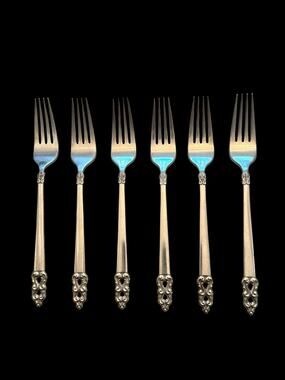 1847 Rogers Bros KING FREDERIK Vintage Royal Empress 6 Dinner Forks